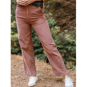 MOLLUSK California Rose Mauve Corduroy Ribbed Pants - Size Small